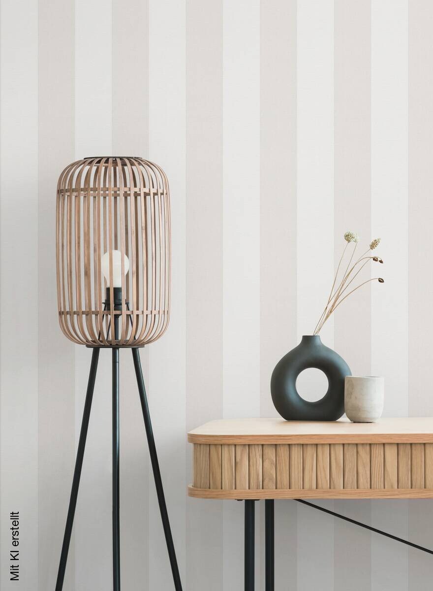 Vliestapete Streifen creme B/L: ca. 53x1005 cm