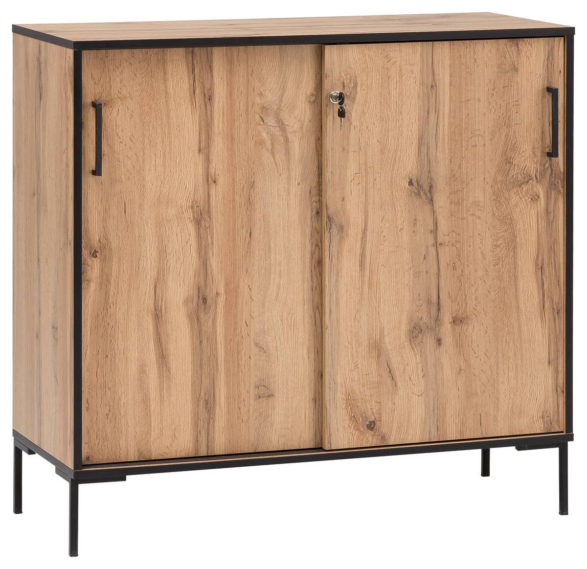 Midischrank Serie 2000 Eiche Landhaus Nachbildung B/H/T: ca. 100,1x96,6x41 cm