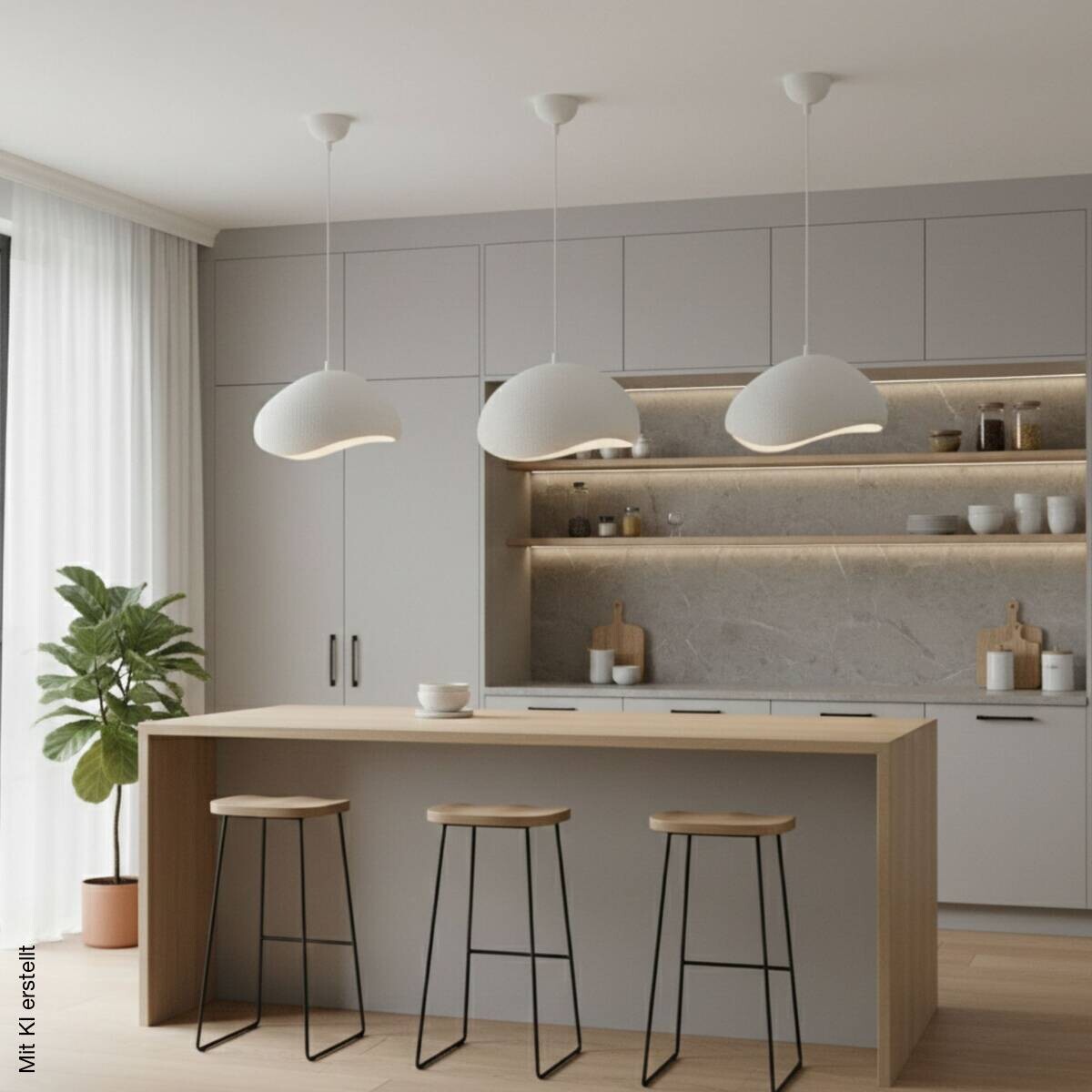 Opviq Pendelleuchte weiß B/H/T: ca. 27x106x32 cm E27 1 Brennstellen