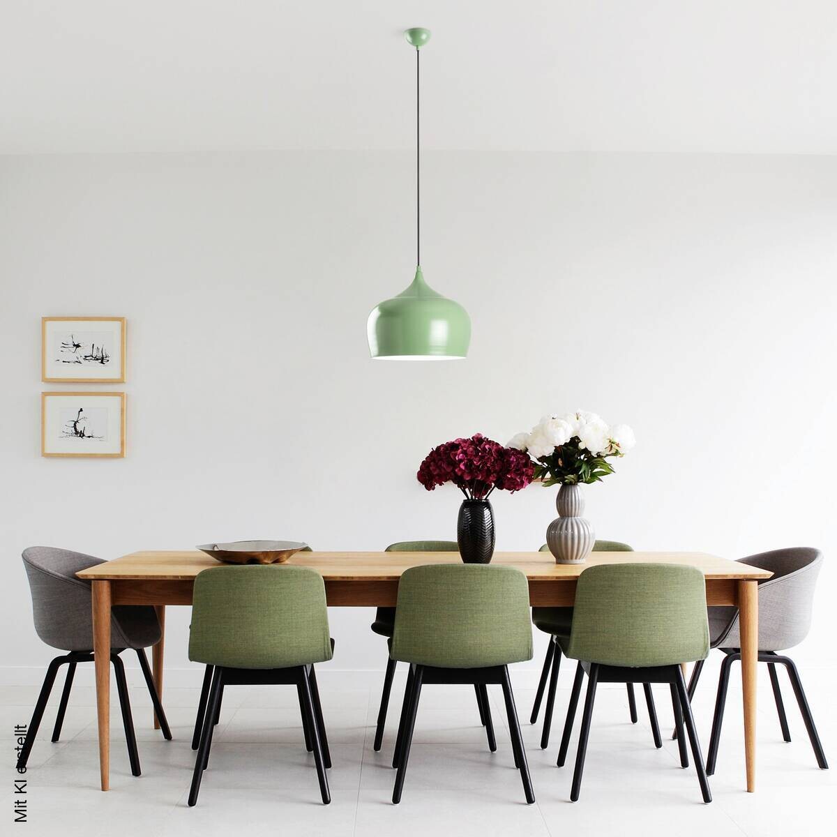 Opviq Pendelleuchte minze B/H/T: ca. 28x125x28 cm E27 1 Brennstellen
