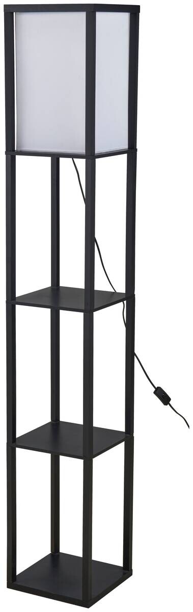 POCOline Regal-Stehleuchte Estante schwarz Textil B/H/L: ca. 26x458x26 cm E27 1 Brennstellen