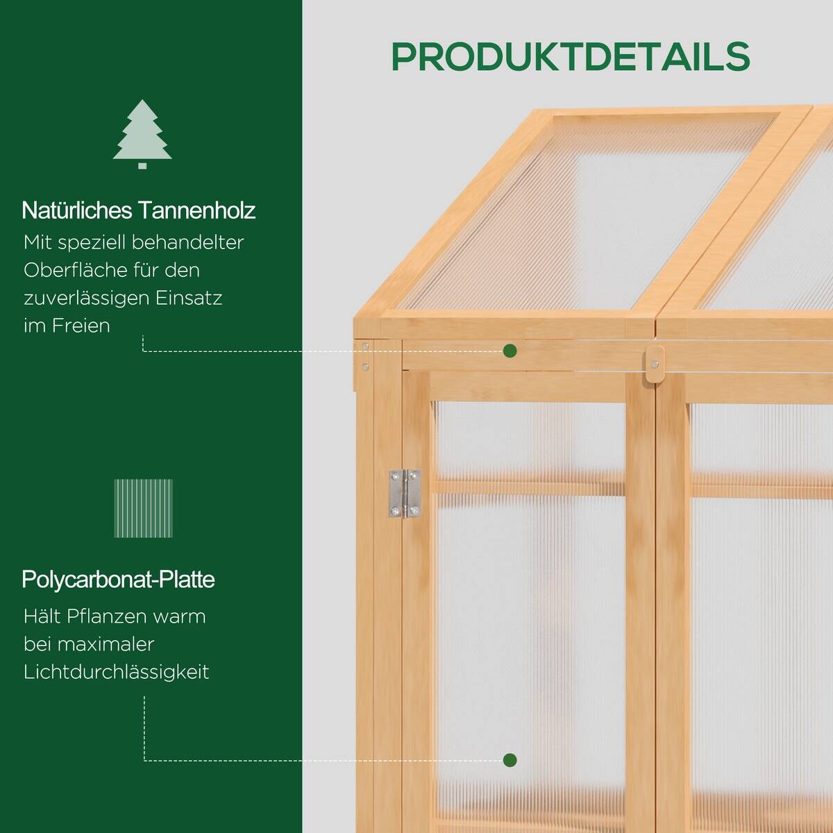 Outsunny Gewächshaus B/H/L: ca. 50x120x70 cm