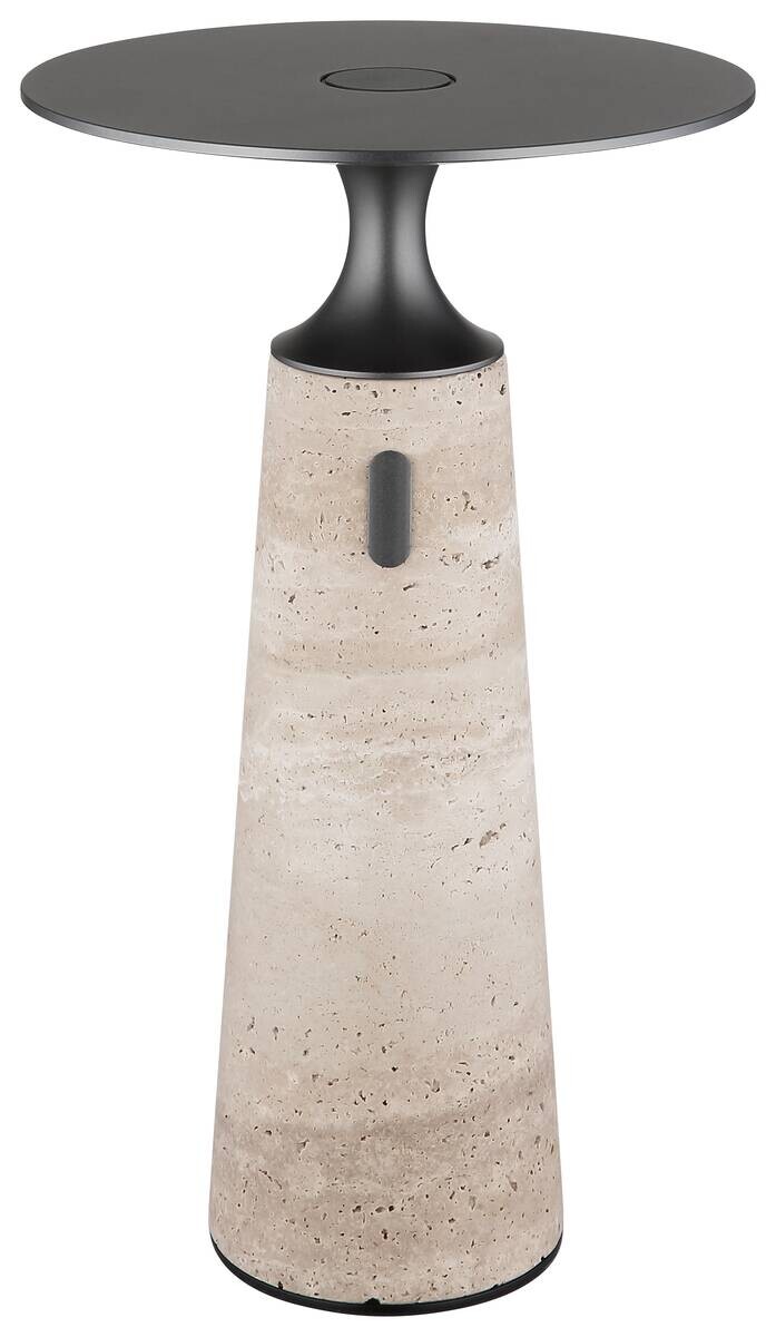 GLOBO Tischleuchte grau Graphit Opal Aluminium Stein H/D: ca. 33,6x20 cm 1 Brennstellen