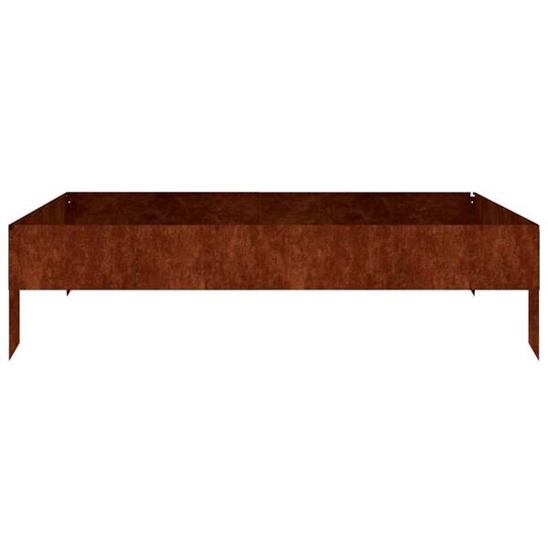 Garten-Hochbeet braun Stahl B/H/L: ca. 100x26x100 cm