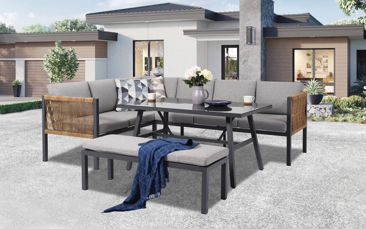 Loungeset grau Aluminium