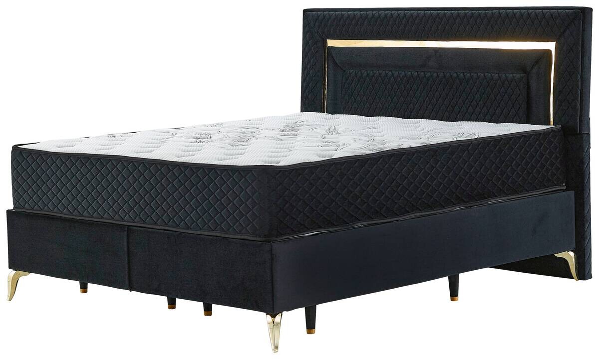 Polsterbett Pandroa 'S' schwarz Liegefläche B/L: ca. 180x200 cm