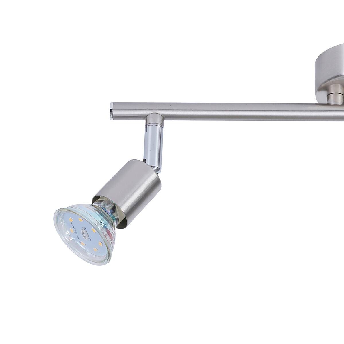 POCOline Spot 3-flg. Joris nickel matt Metall L: ca. 36 cm GU10 3 Brennstellen