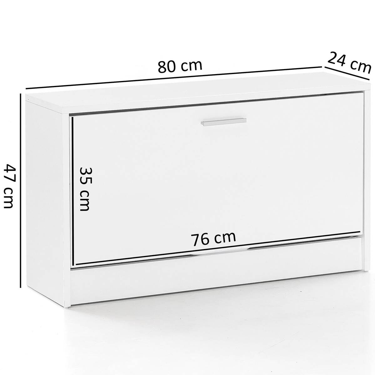 Schuhbank weiß B/H/T: ca. 80x47x24 cm