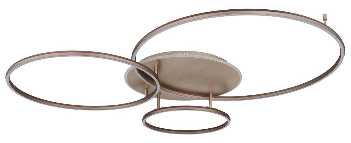 GLOBO LED-Deckenleuchte champagner kaffee Metall Aluminium B/H/L: ca. 99x13x127 cm 1 Brennstellen