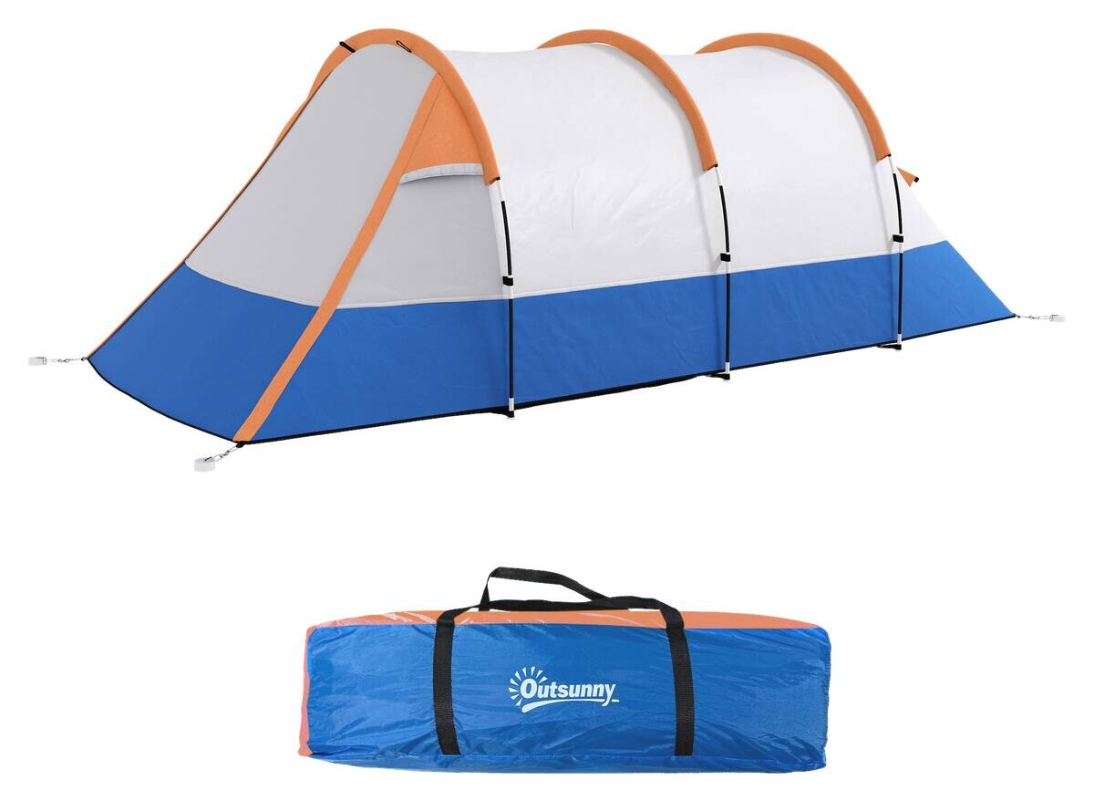 Outsunny Campingzelt orange Stahl B/H/L: ca. 200x150x420 cm