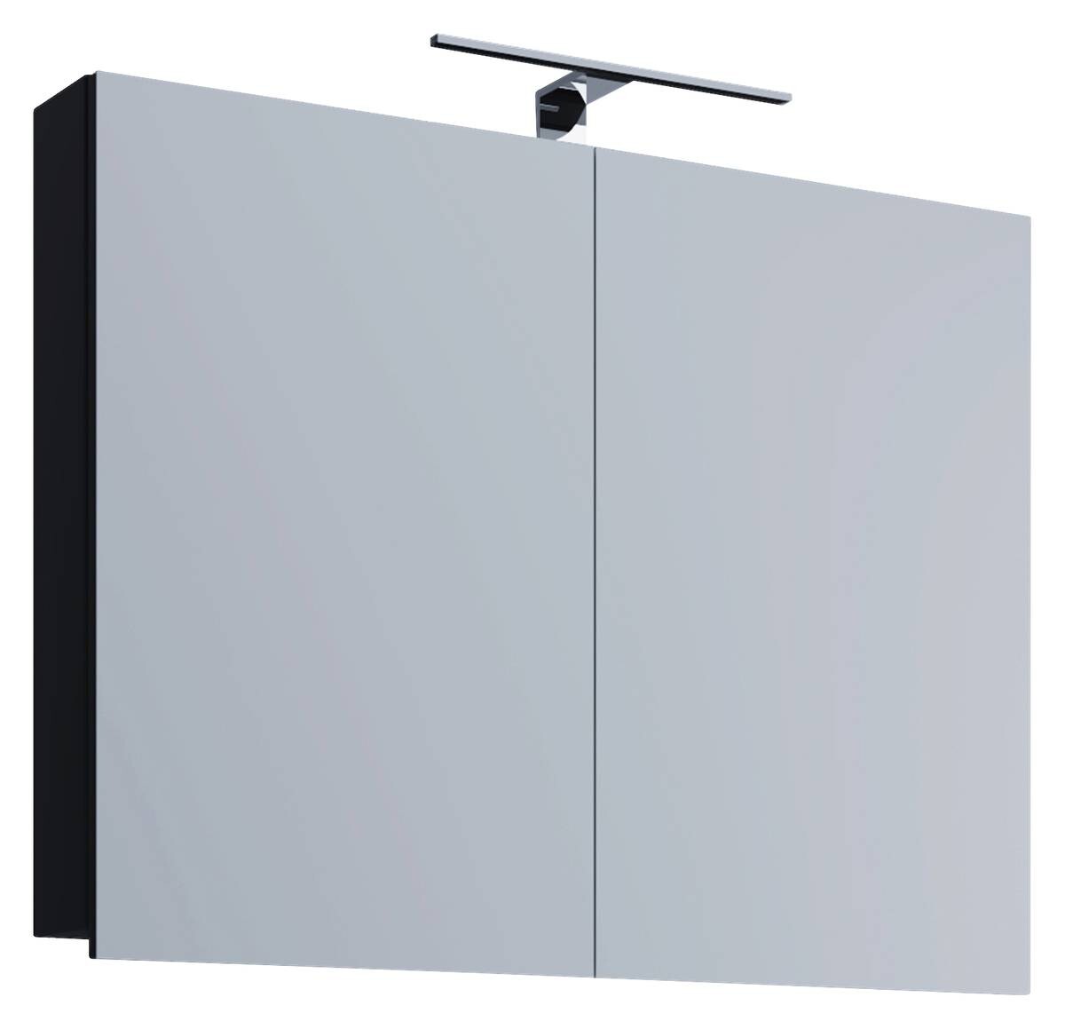 Spiegelschrank Badinos schwarz B/H/T: ca. 80x62x12 cm