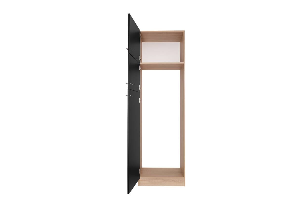 Kühlumbauschrank Merle schwarz B/H/T: ca. 60x200x60 cm