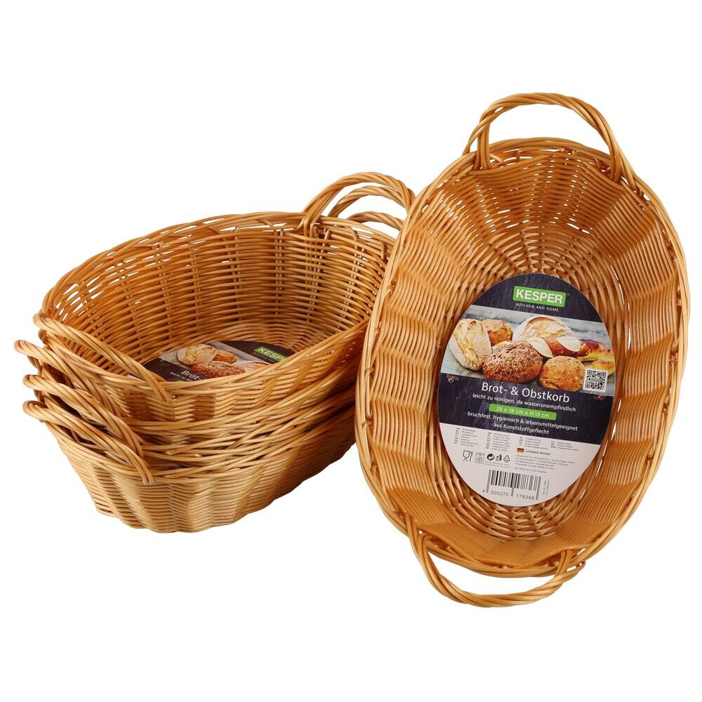 Kesper Brotkorb braun Kunststoff B/H/L: ca. 21x32x20 cm