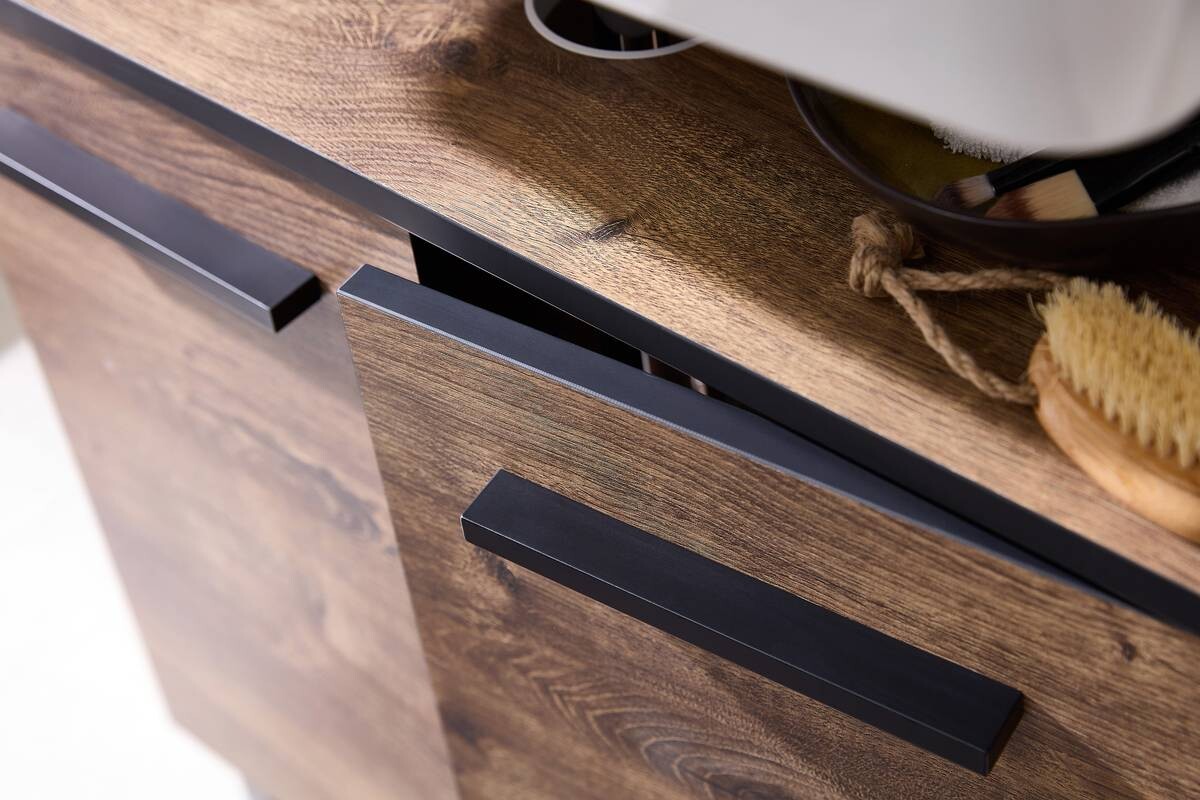 Waschbeckenunterschrank Quickset 374 Eiche Ribeck Nachbildung B/H/T: ca. 60x53x33 cm