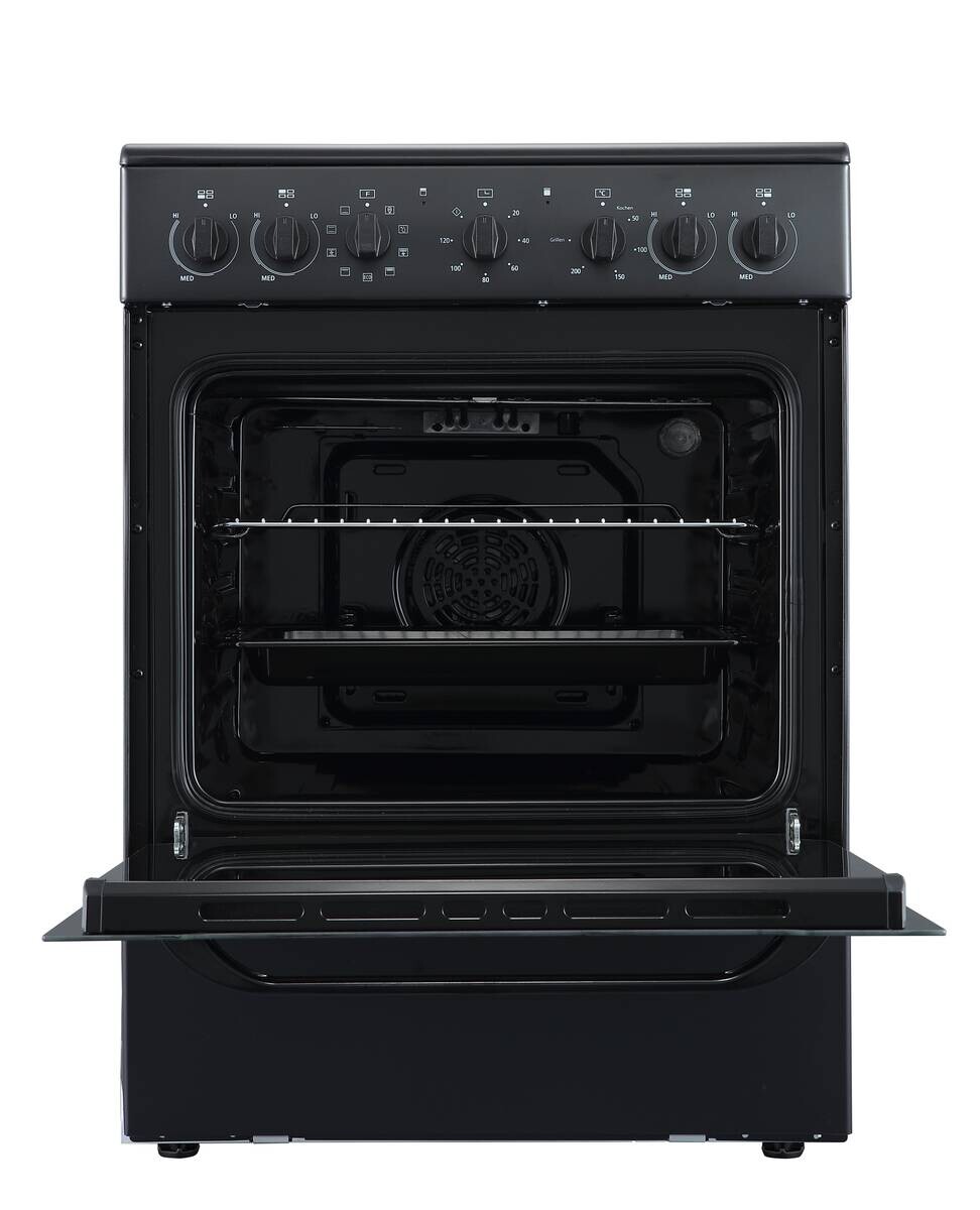 POCOline Stand-Elektroherd EH60GLK65B schwarz B/H/T: ca. 60x83x65 cm
