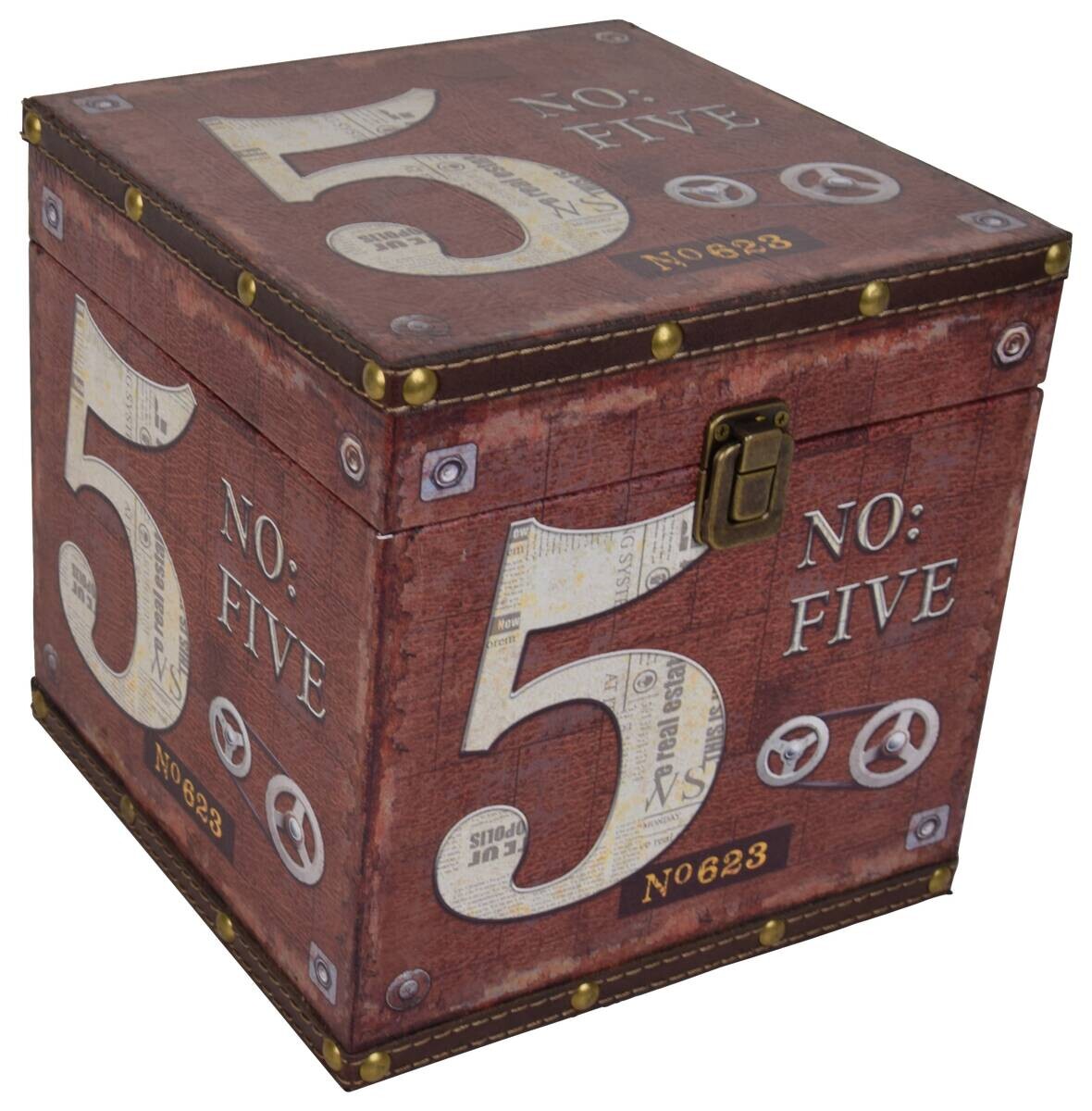 Box rot Holz B/H/L: ca. 22x22x22 cm