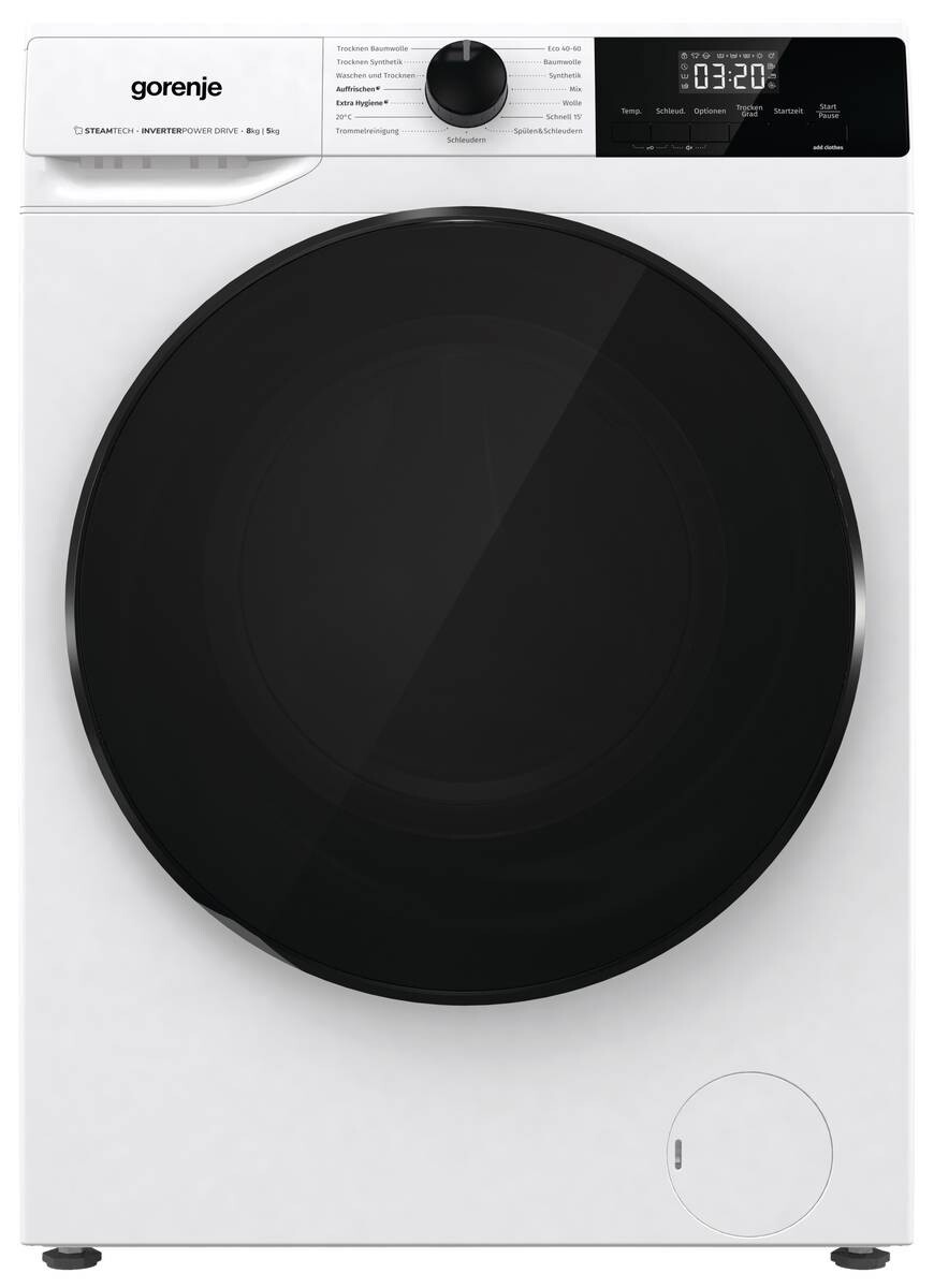 Gorenje Waschtrockner WD2A854ADPS/DE EEK: A/D Spektrum: A bis G Waschen: 8 Trocknen: 8 weiß B/H/T: ca. 60x85x54 cm