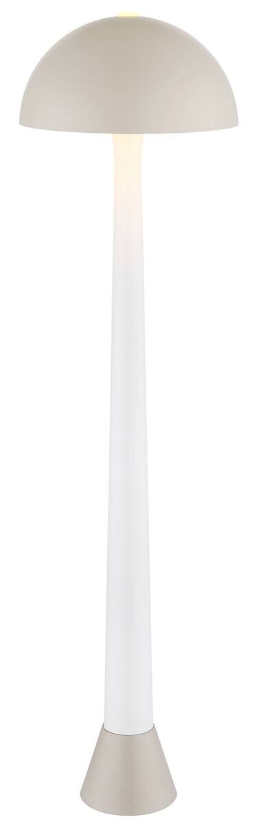 GLOBO Stehlampe sand weiß Metall H/D: ca. 150x40 cm E27 1 Brennstellen