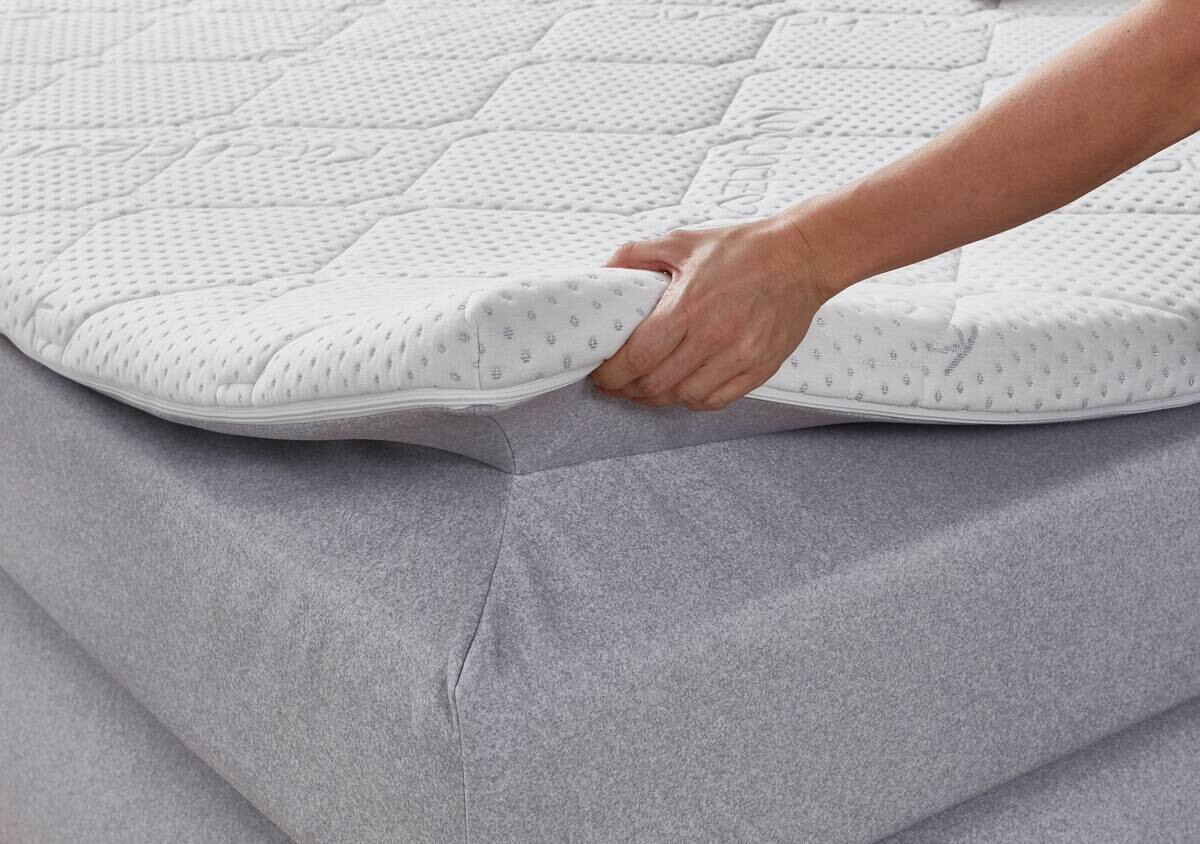 Boxspringbett Graz silber Liegefläche B/L: ca. 180x200 cm