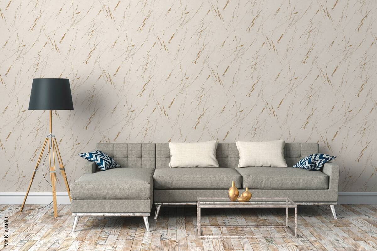 A.S.Creation Vliestapete silber gold B/H/D: ca. 53x1005x9,8 cm