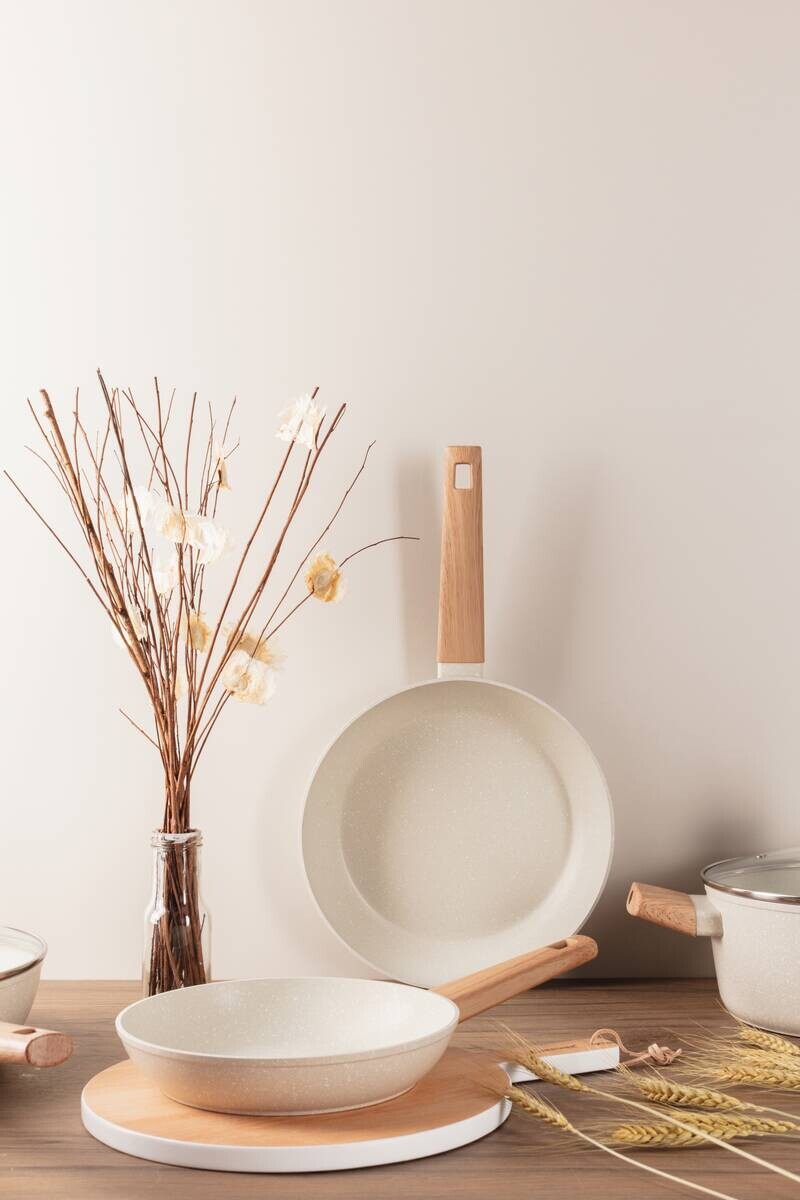 BERGNER Bratpfannen-Set NATURALLY weiß Alu 3 tlg.