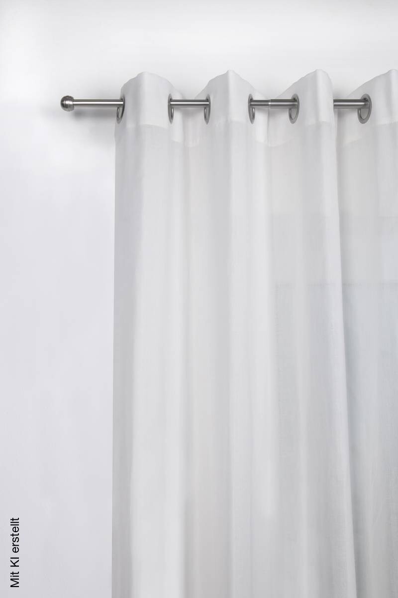 Gardinenstange Edelstahloptik Metall ausziehbar von ca. 120 bis 210 cm 1.0 Läufe