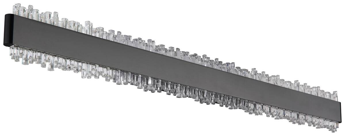 GLOBO Wandleuchte schwarz grau Aluminium Metall B/H/L: ca. 6,5x76,5x14,5 cm