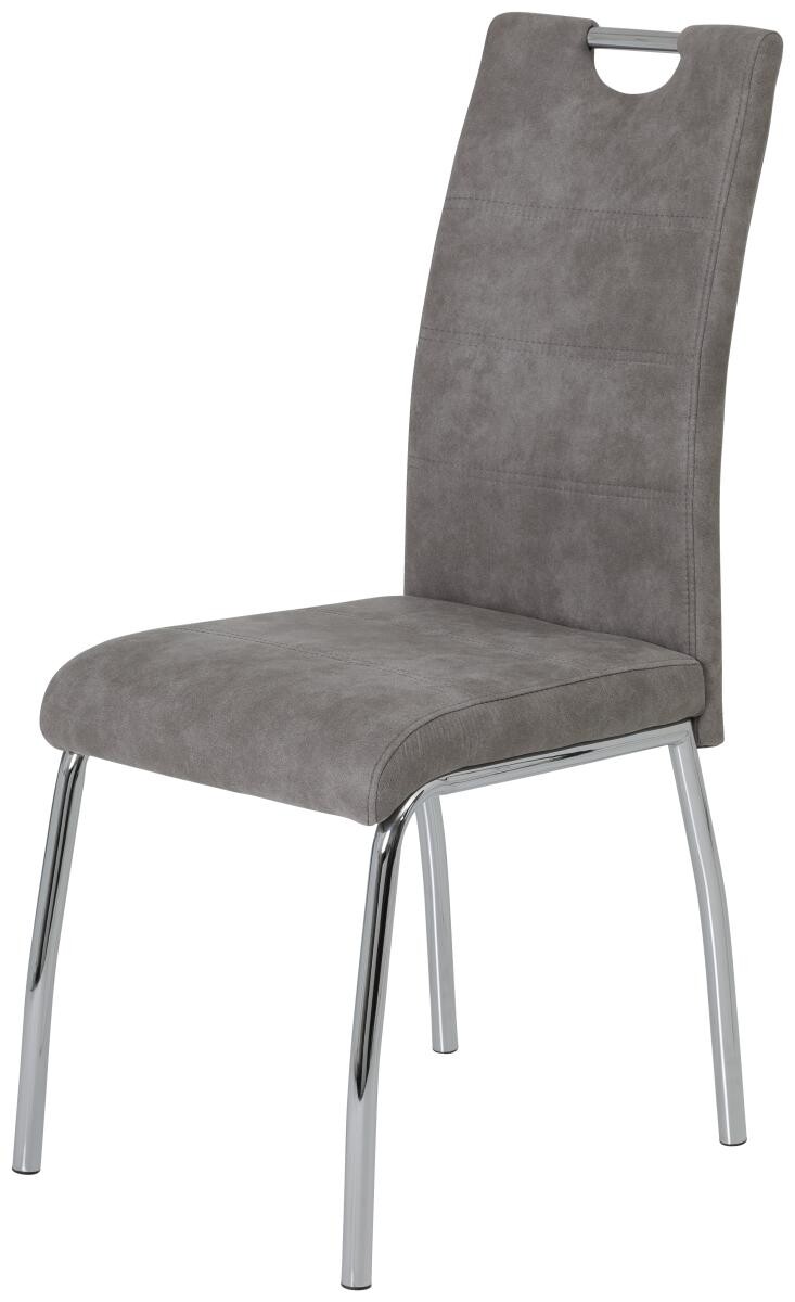 Stuhl Susi 4er Set grau Vintage Microfaser B/H/T: ca. 44x98x61 cm