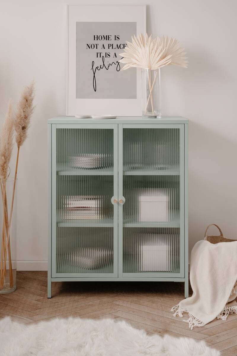 Vitrine Milton mint B/H/T: ca. 80x102x40 cm