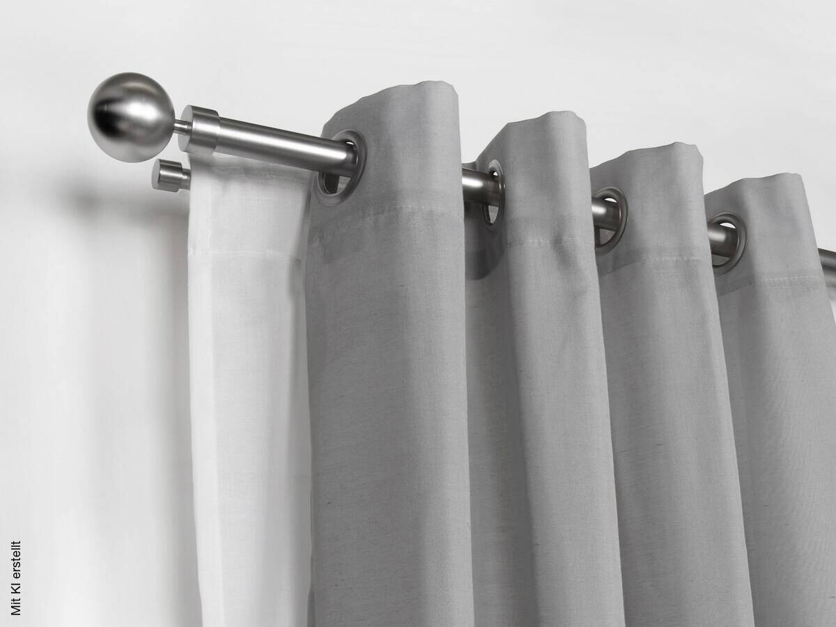 ondeco Stilgarnituren habito/ball-classic Edelstahloptik Metall ausziehbar von ca. 190 bis 360 cm 2.0 Läufe