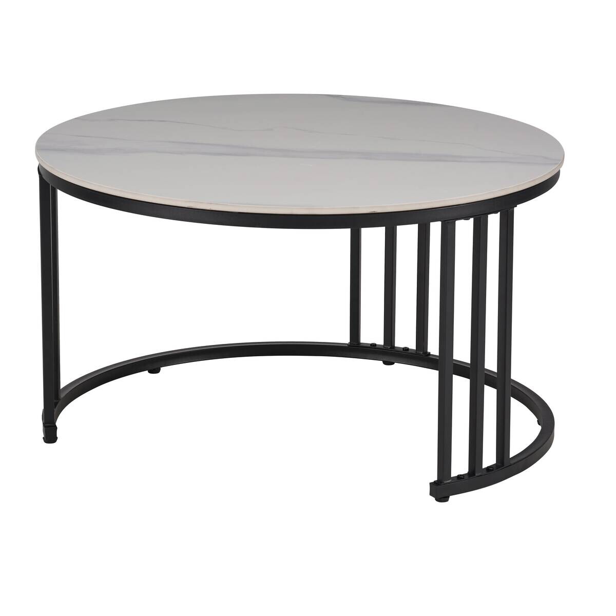 Couchtisch weiß Stein Optik H/D: ca. 45,5x80 cm