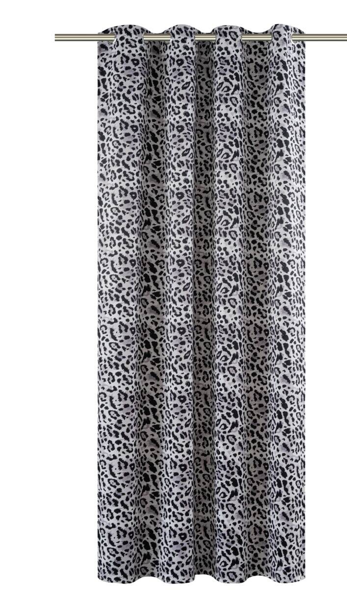 POCOline Verdunklungsvorhang Leo grau B/L: ca. 135x245 cm