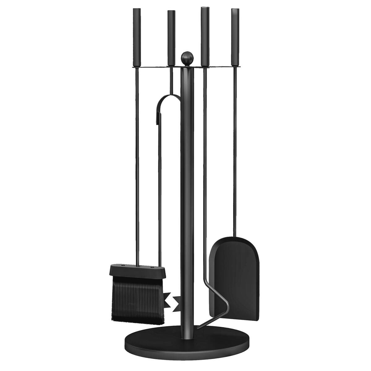 Outsunny Kaminbesteck-Set 5tlg. schwarz B/H/L: ca. 25x54x25 cm