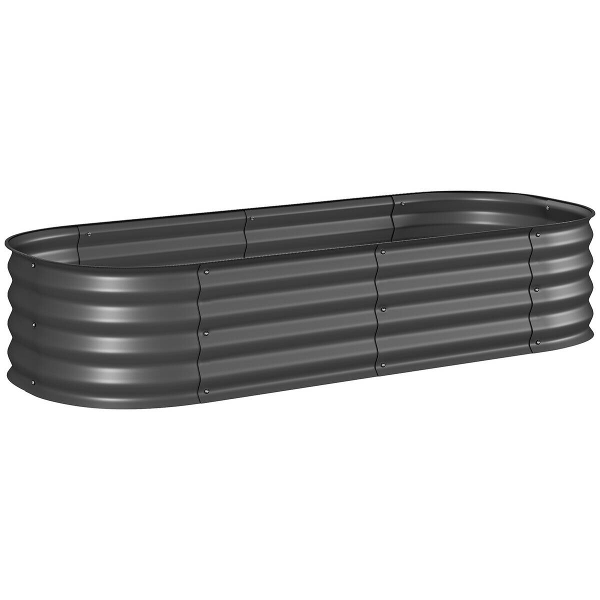 Outsunny Hochbeet dunkelgrau B/H/T/L: ca. 62x30x62x150 cm