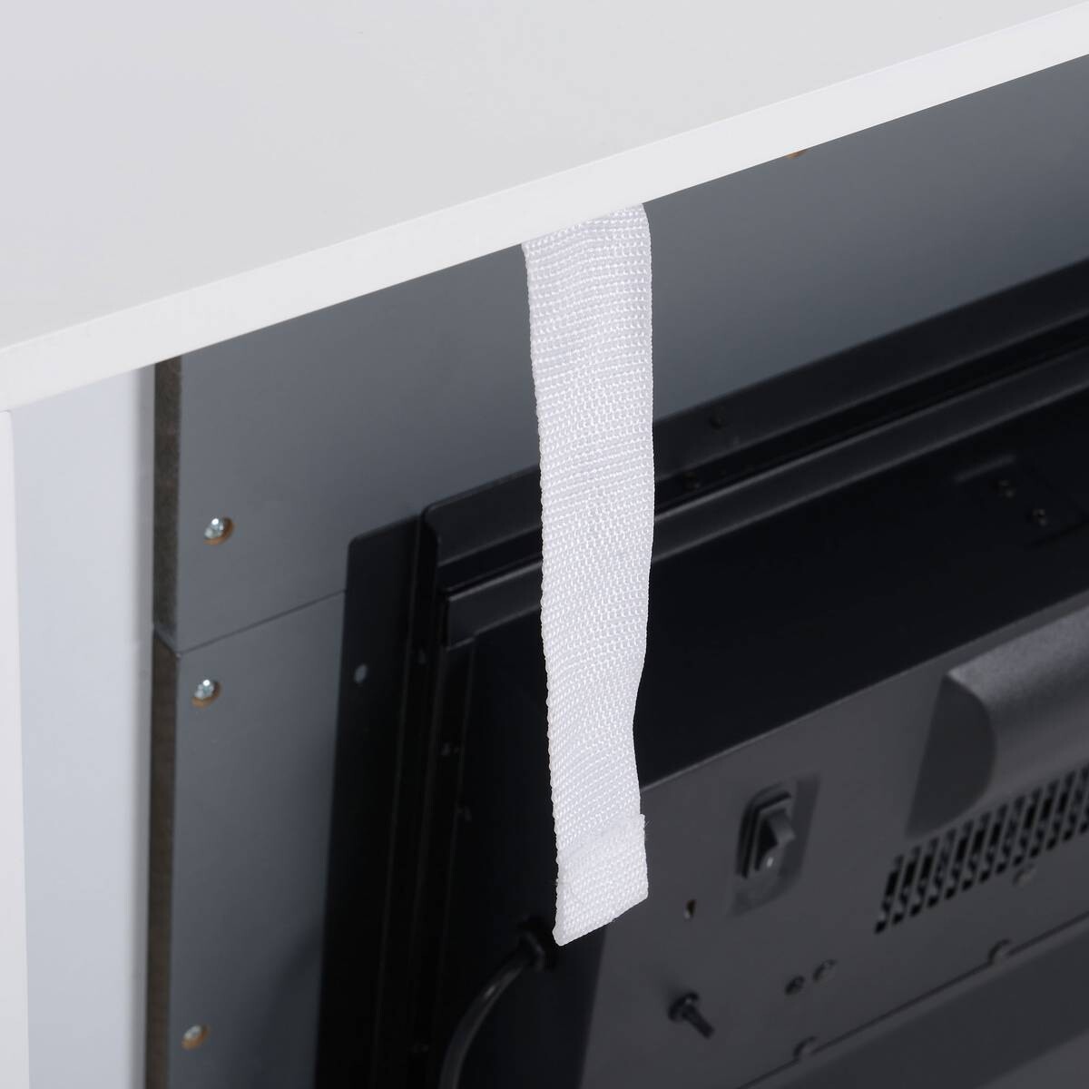 HOMCOM Elektro-Kamin weiß Stahl MDF Kunststoff B/H/T: ca. 113x87,5x16,6 cm ca. 2000 W