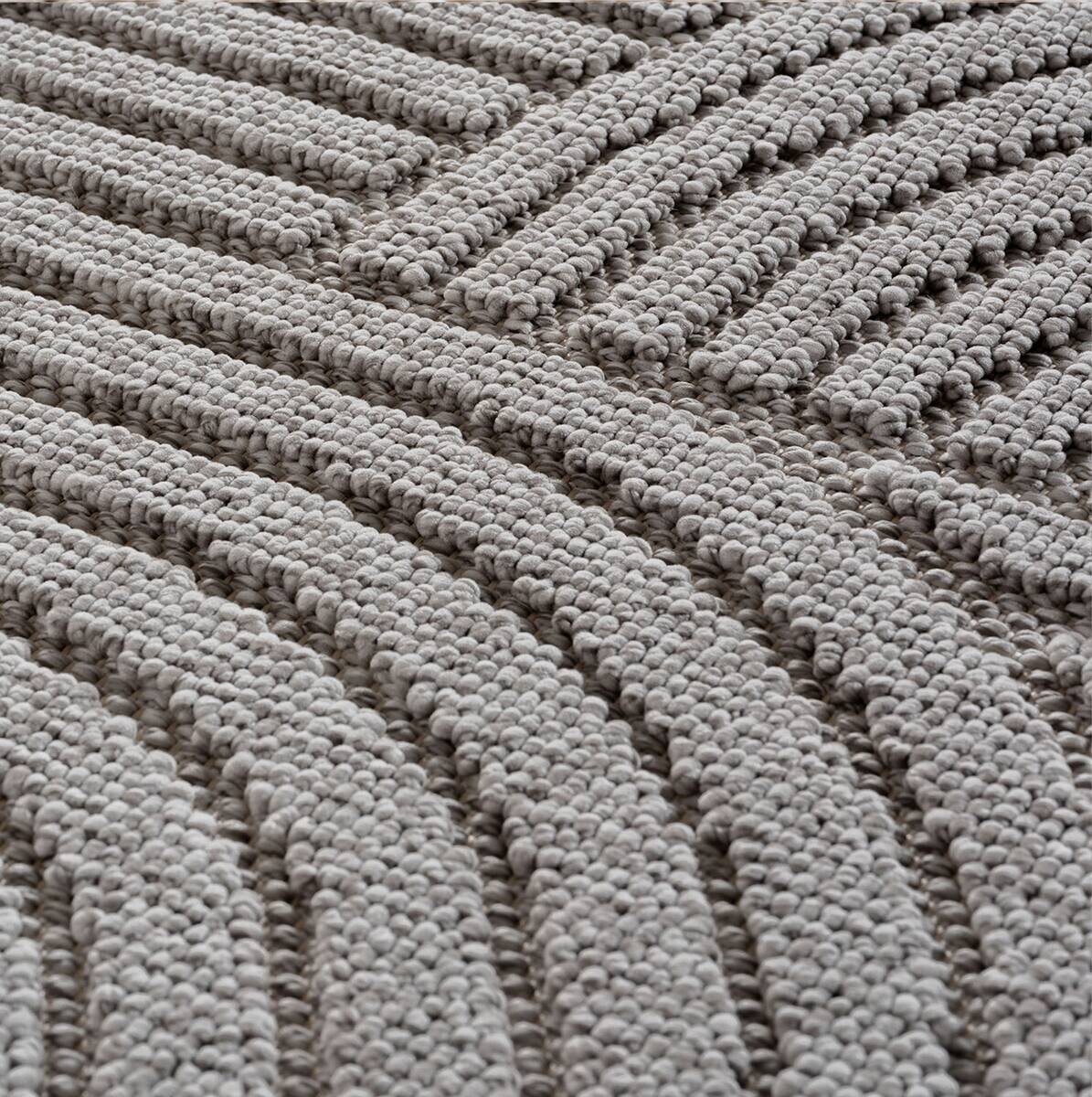 Ayyildiz Kurzflorteppich HELIX silber B/H/L: ca. 80x0,7x80 cm