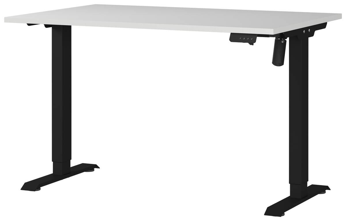 Schreibtisch 8022-581 Lichtgrau schwarz B/H/T: ca. 120x118x80 cm