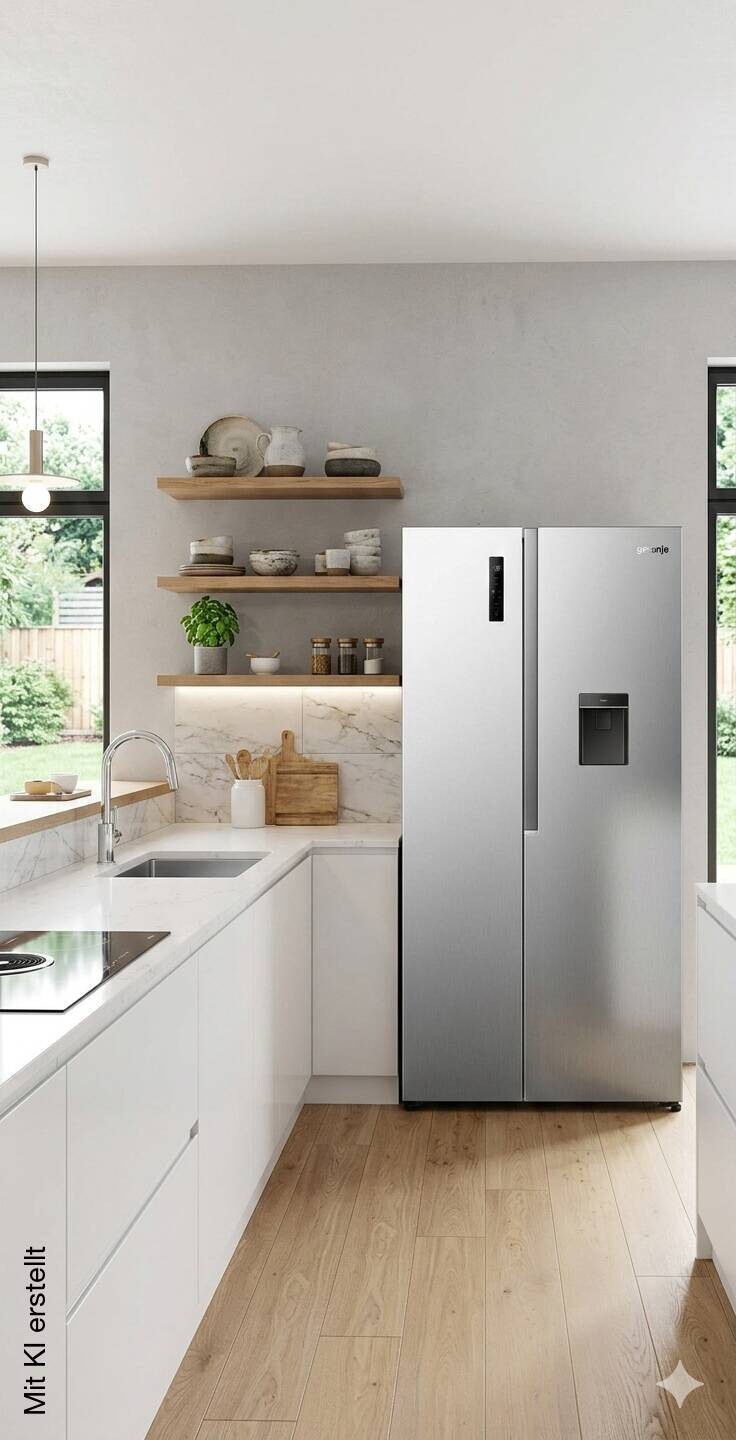 Gorenje Side-by-Side NRS9E4XWD Inox B/H/T: ca. 91,1x178,6x61,5 cm
