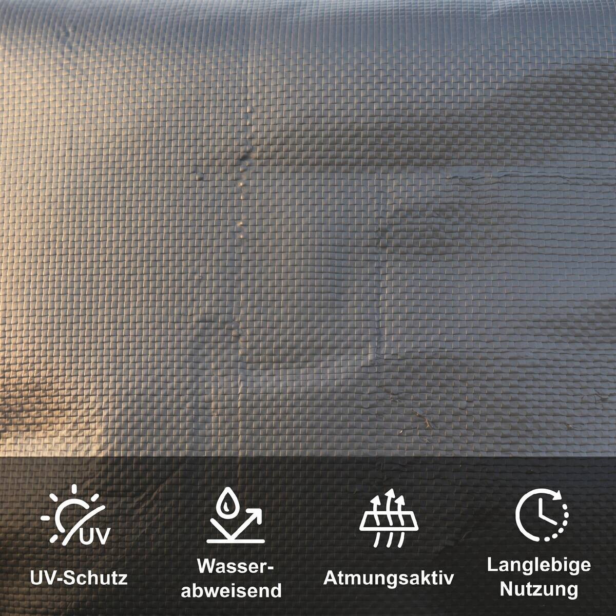 Outsunny Gartenmöbel-Abdeckung schwarz Kunststoff B/H/L: ca. 155x150x215 cm