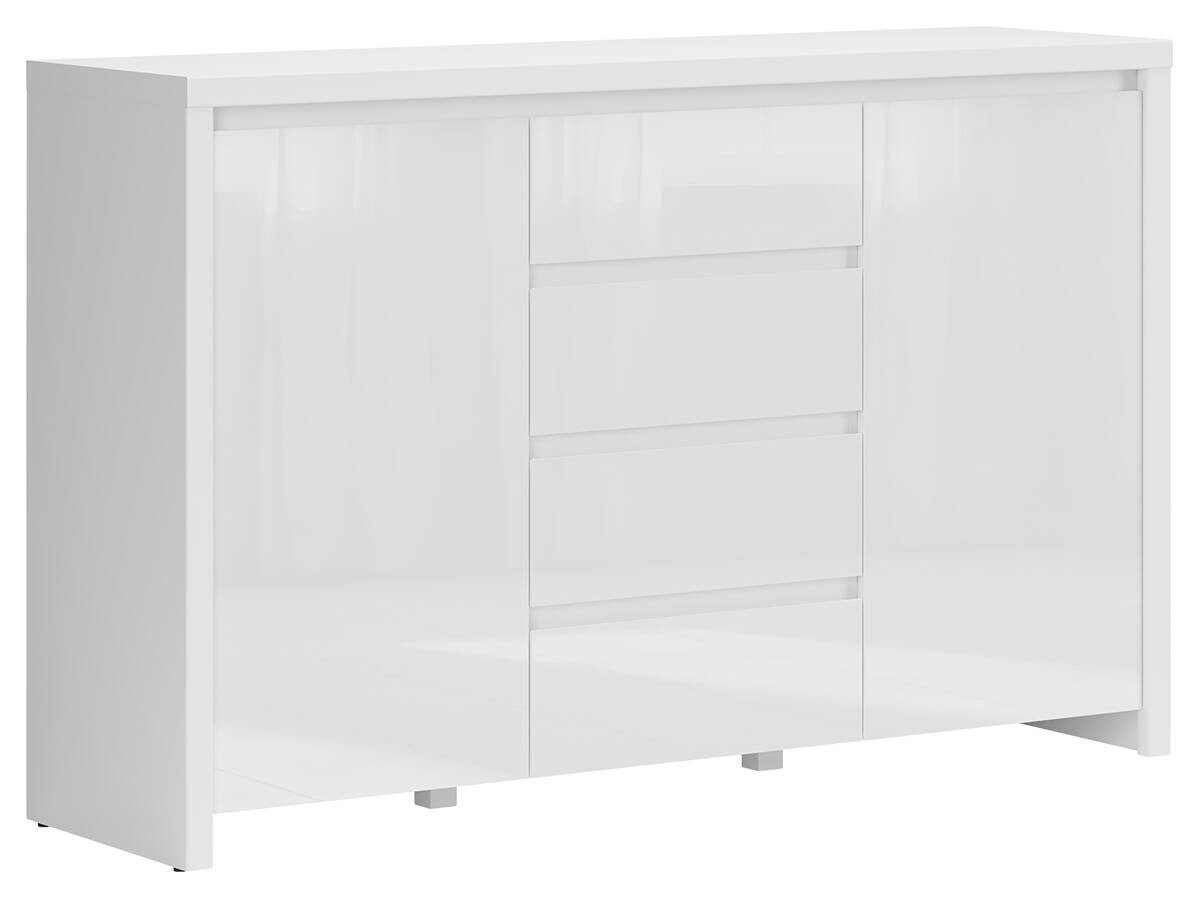 Sideboard Larios weiß matt weiß glänzend B/H/T: ca. 143x91x40 cm