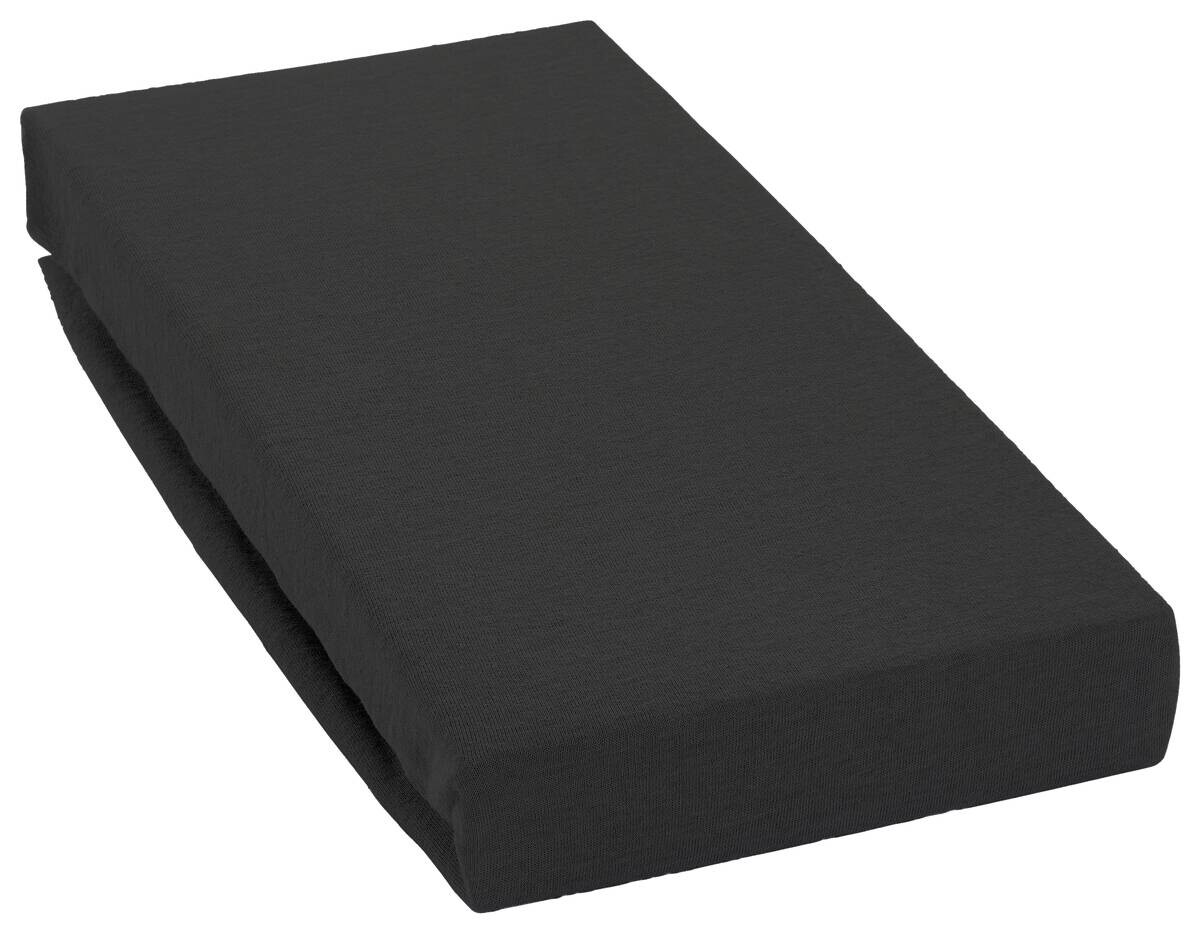 oh cosy Spannbetttuch Jersey schwarz 50% Baumwolle, 50% Polyester B/L: ca. 100x200 cm