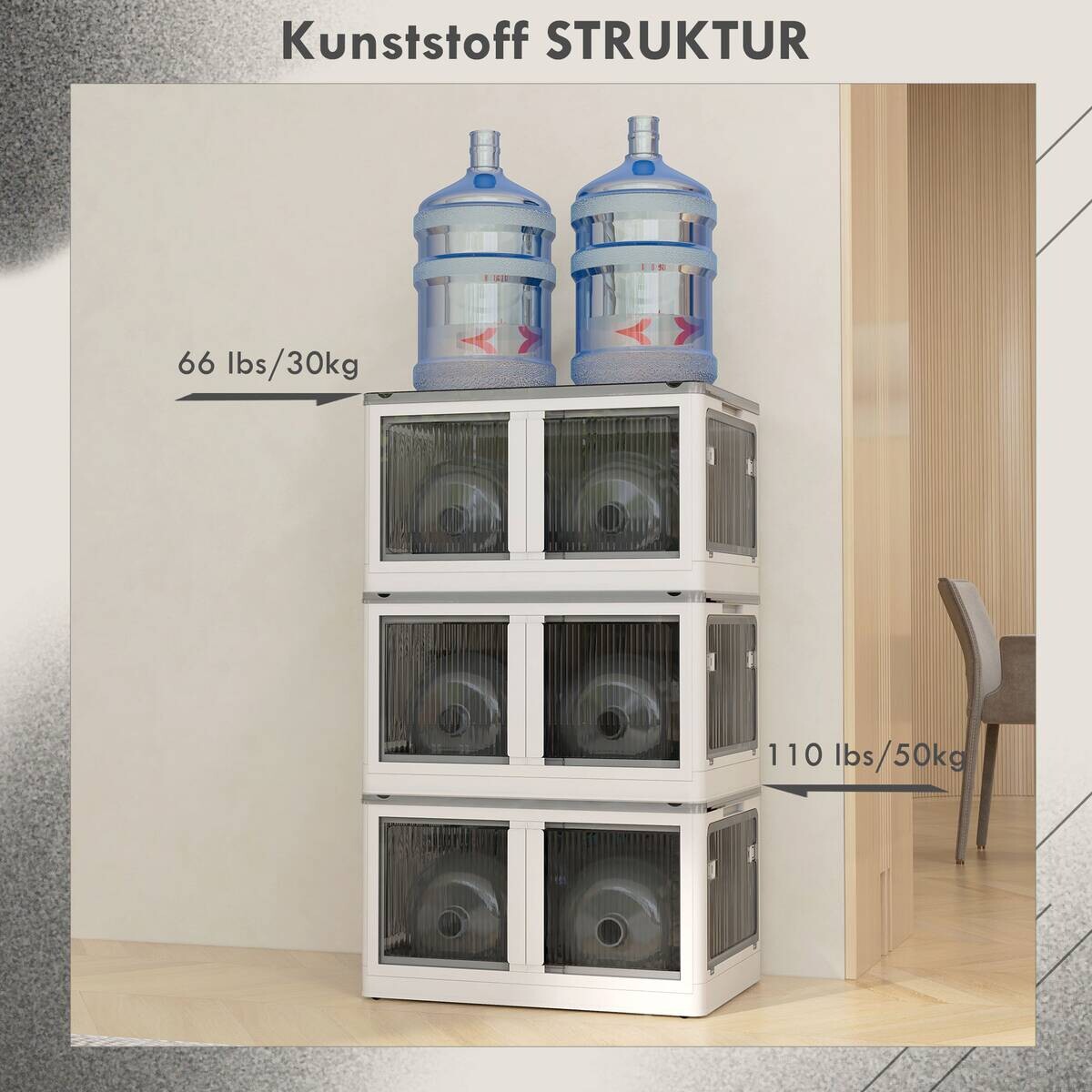 HOMCOM Aufbewahrungsbox weiß B/H/L: ca. 42x60x34 cm