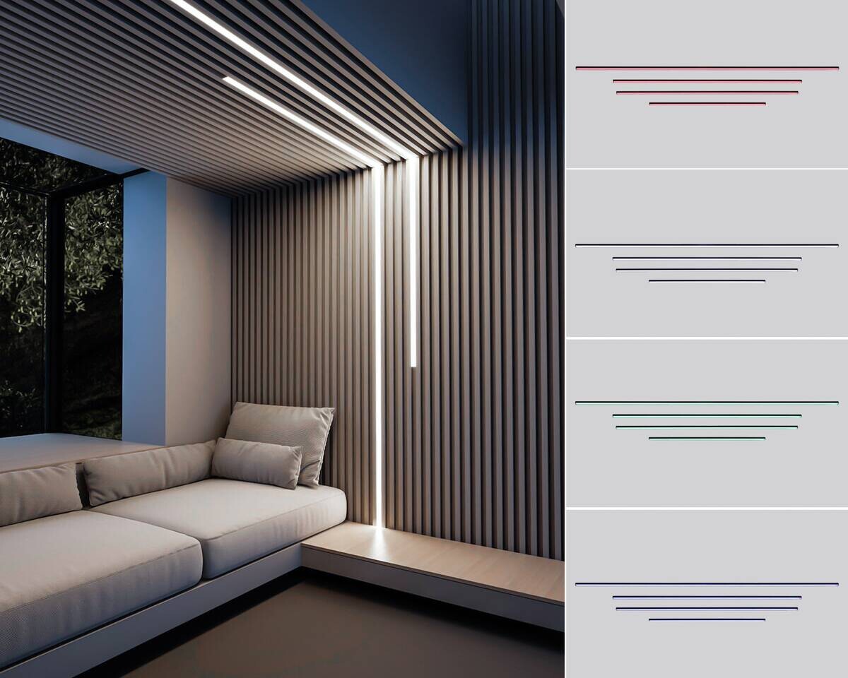 Nolo LED-Leuchten für Akustikpaneel schwarz
