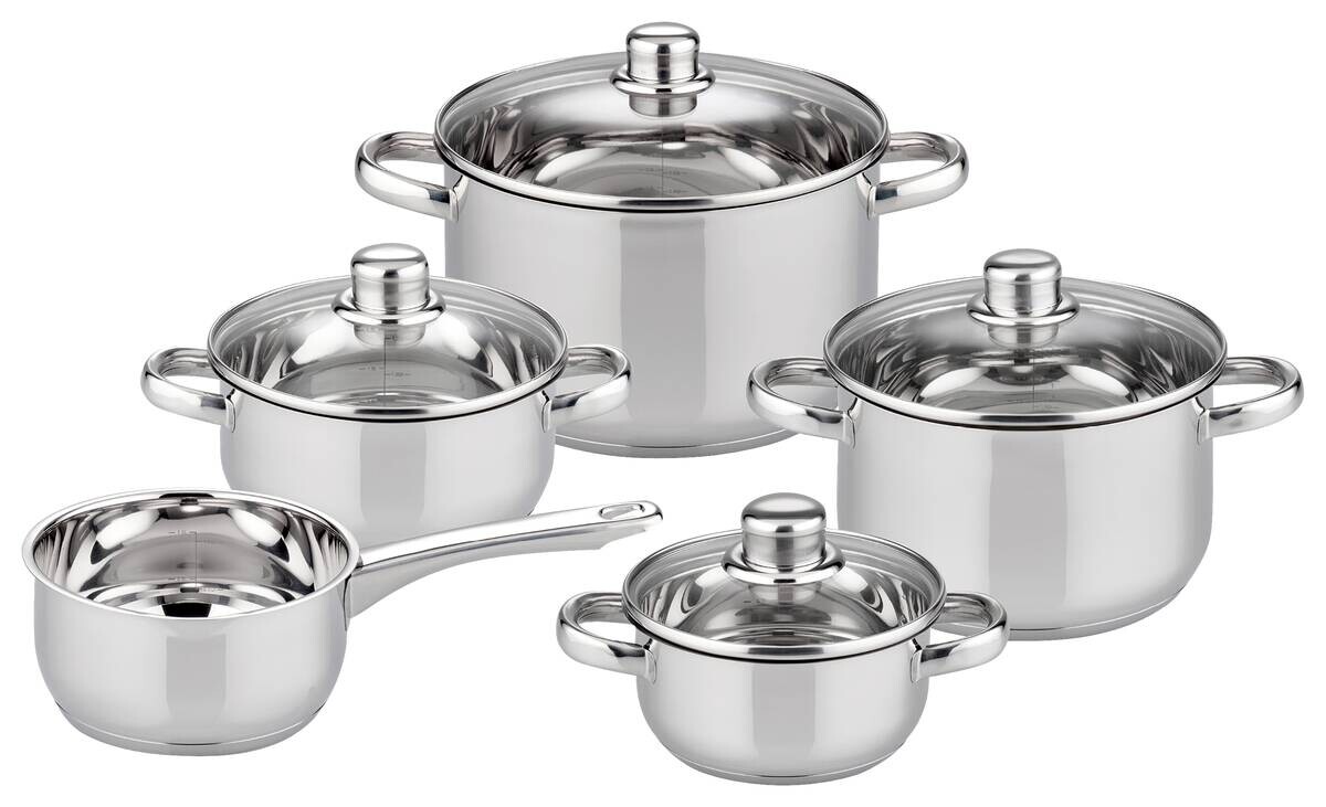 ELO Basic Topfset silber Edelstahl 5 tlg.