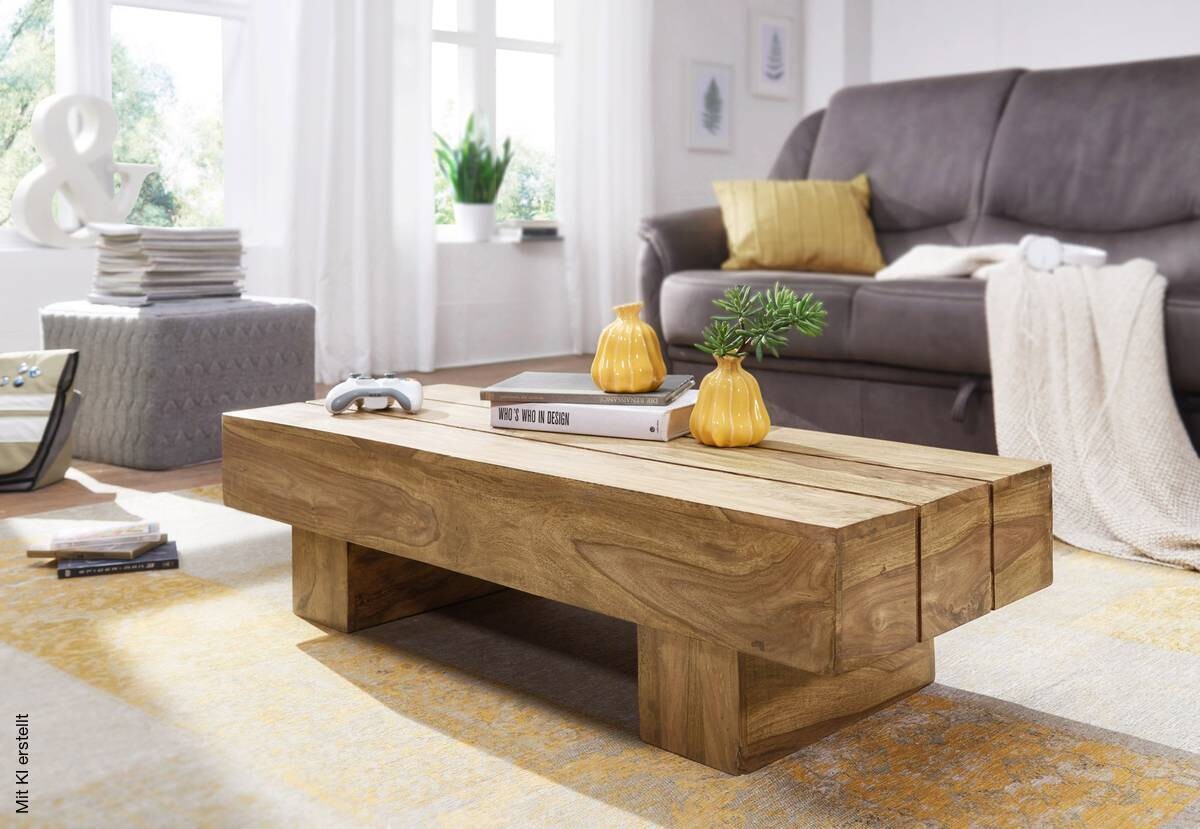 Couchtisch natur B/H/T: ca. 120x30x45 cm