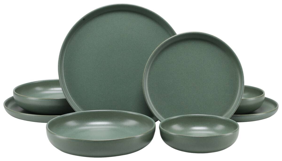 CreaTable Tafelservice grün Steinzeug 8 tlg.