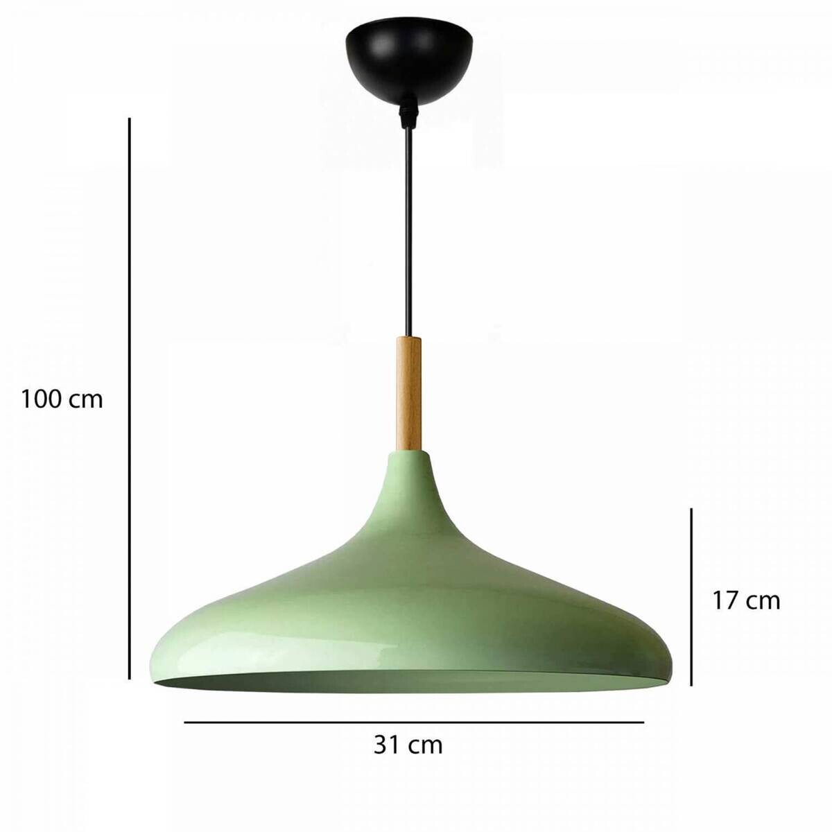 Opviq Pendelleuchte minze B/H/T: ca. 31x100x31 cm E27 1 Brennstellen