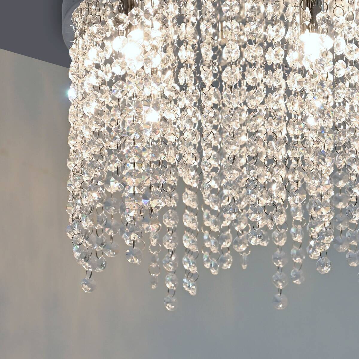 Just Light LED-Kronleuchter Kulunka Chrom B/H/L: ca. 30x22x30 cm 4 Brennstellen