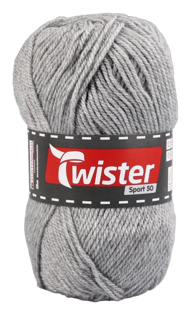 Twister Handstrickgarn Twister Sport uni grau L: ca. 15000 cm