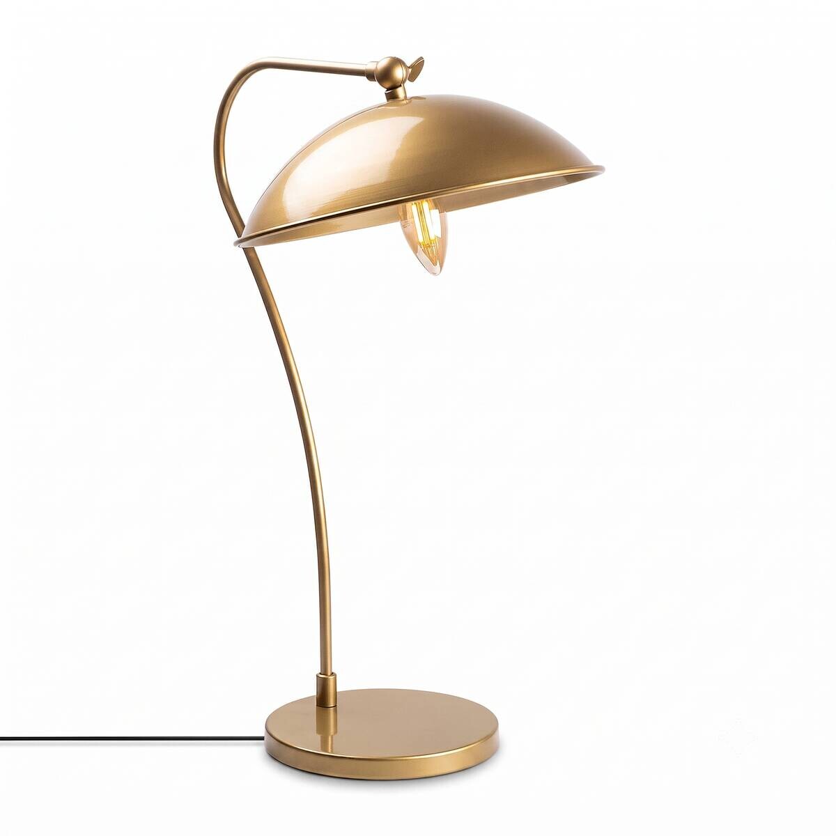 Opviq Tischleuchte gold B/H/T: ca. 35x50x27 cm E14 1 Brennstellen
